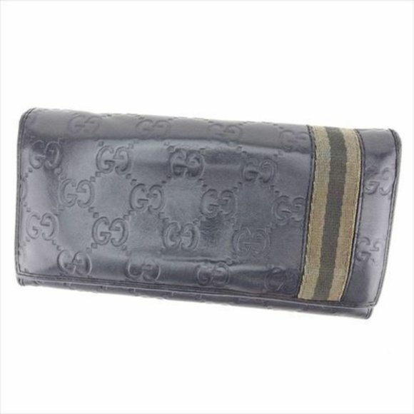 Gucci Wallet Purse Guccissima Grey leather Woman Authentic Used C3183 - Picture 1 of 9